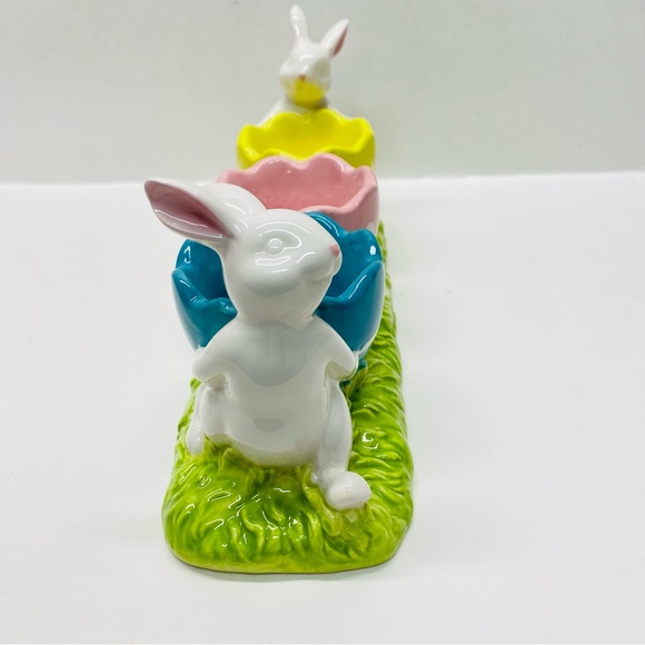Yankee Candle Easter Egg Bunny Tealight Holder Bunnies Spring Pink Yellow Blue - Picture 7 of 14